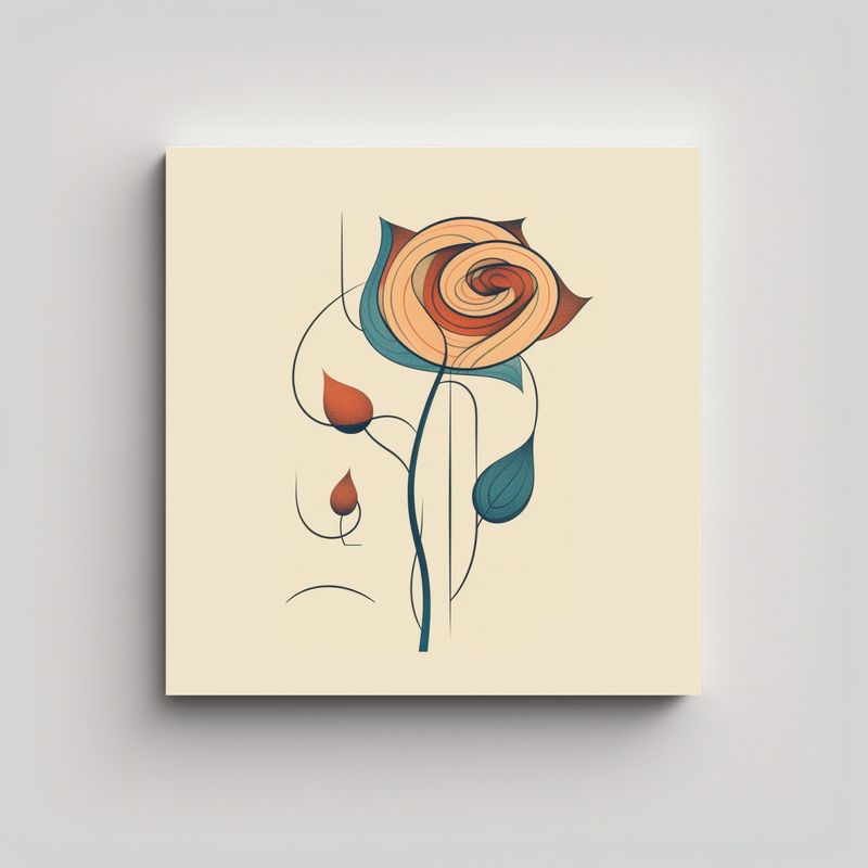 GENERICO - Primavera Colores Rosa Arte Dibujo Unica Elfiky 80x80 Cm