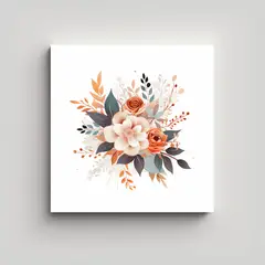 GENERICO - Oficina Estilo Vector Moderno Acuarela Floral 50x50 Cm.