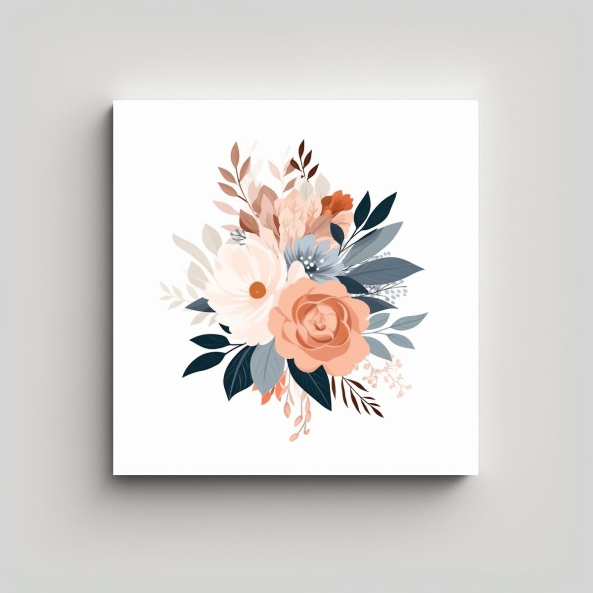 GENERICO - Cuadro Moderno Estilo Vectorial Colores Pastel 90x90 Cm