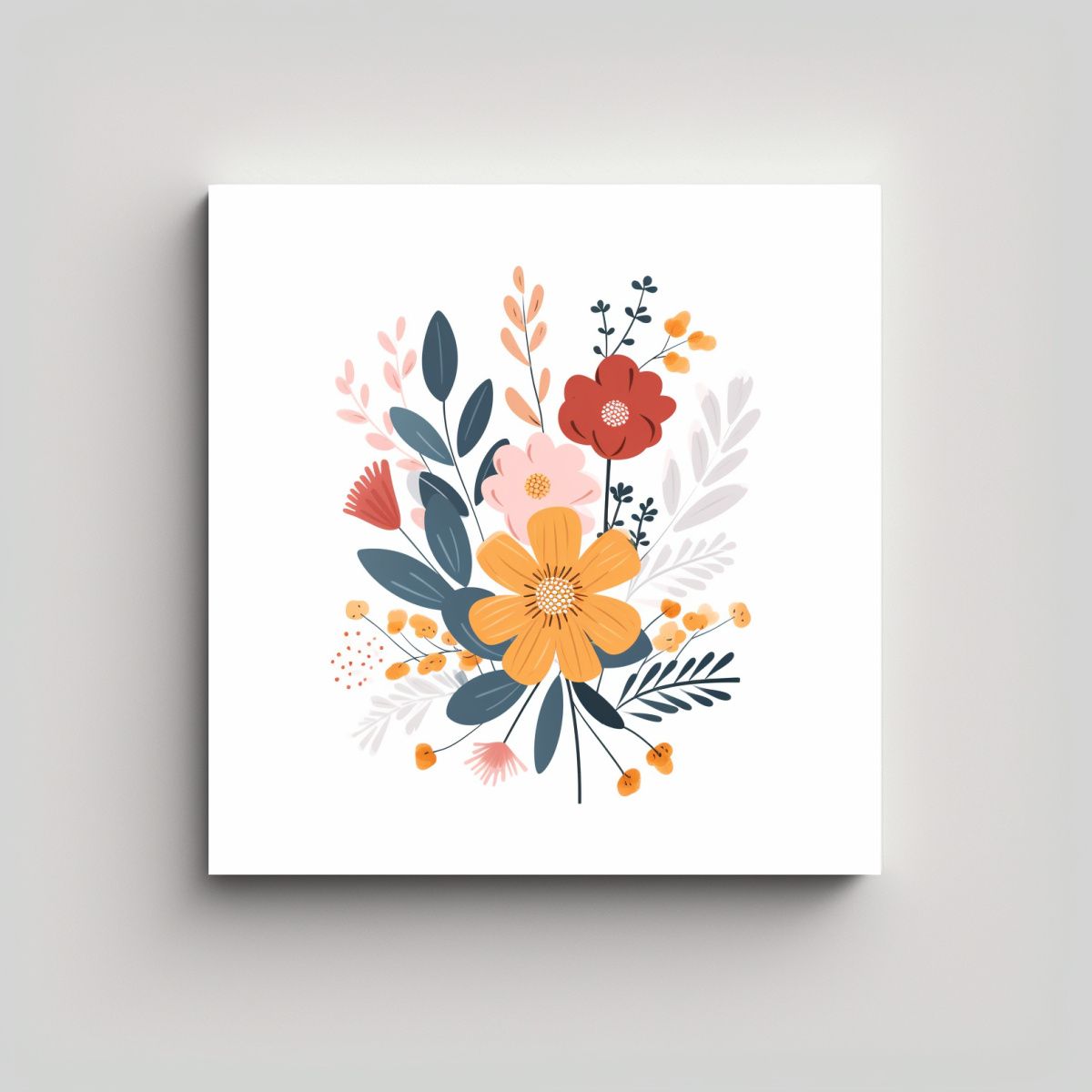 GENERICO - Cuadro Moderno Y Alegre En Colores Pastel Con 90x90 Cm