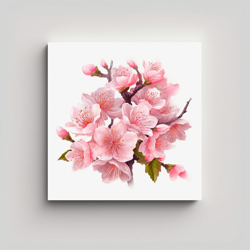 GENERICO - Pintura Decorativa Sakura Japonesa Flores Cerezo 90x90 Cm