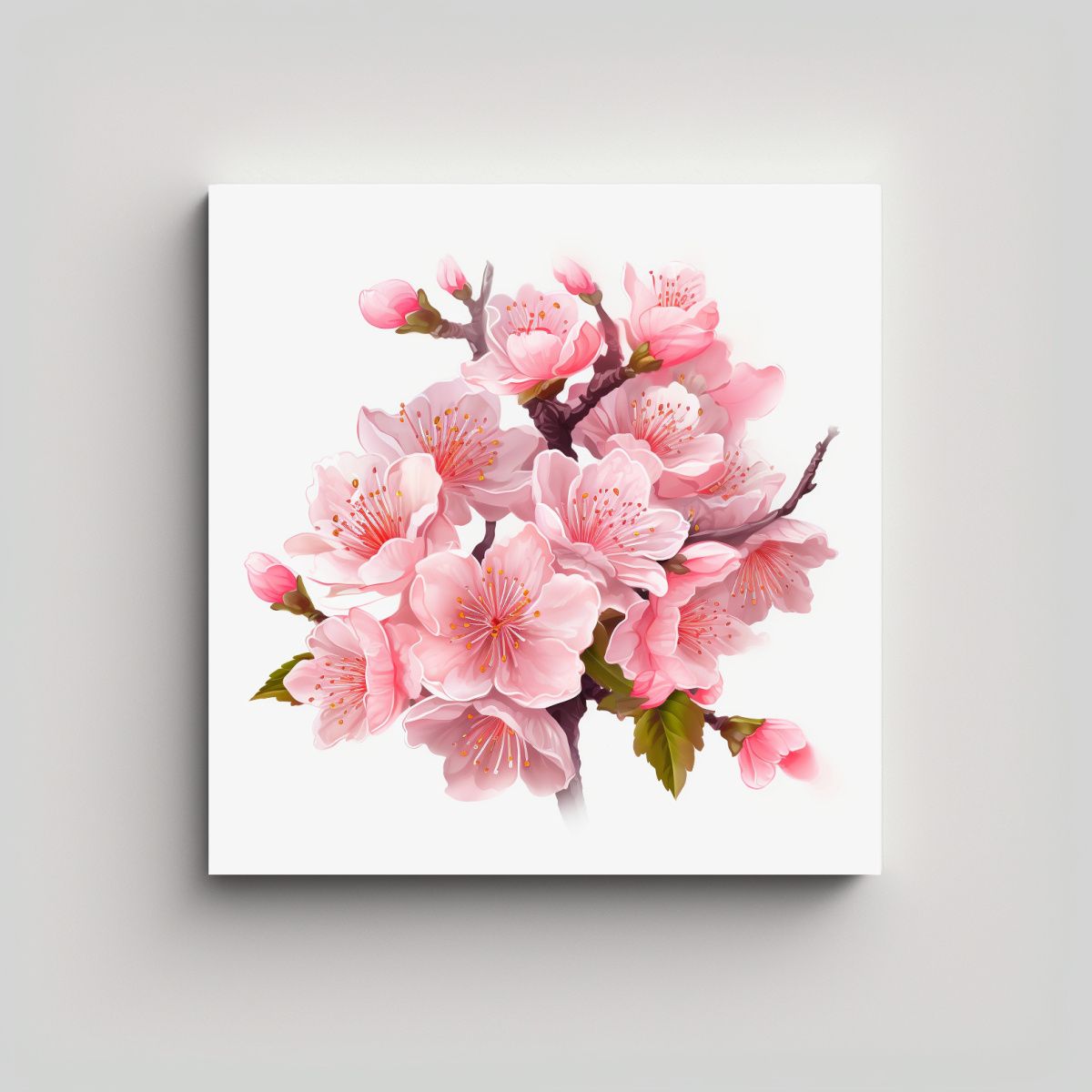 GENERICO - Pintura Decorativa Sakura Japonesa Flores Cerezo 80x80 Cm