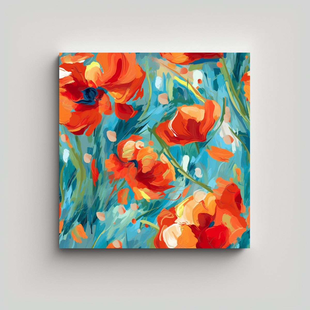 GENERICO - Pinceladas Impressionistas En Lienzo Decorativo 80x80 Cm