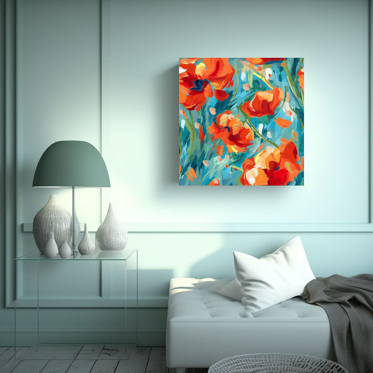 GENERICO - Pinceladas Impressionistas En Lienzo Decorativo 70x70 Cm