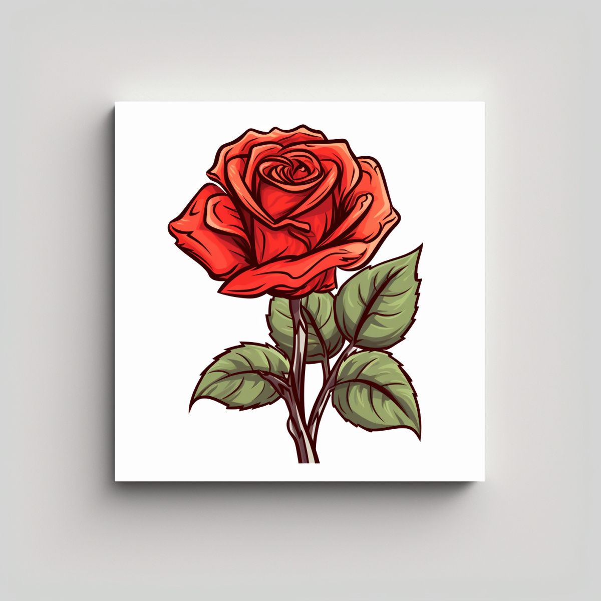 GENERICO - Abstracto Tela En Bastidor Full Color Rosa Estilo 60x60 Cm