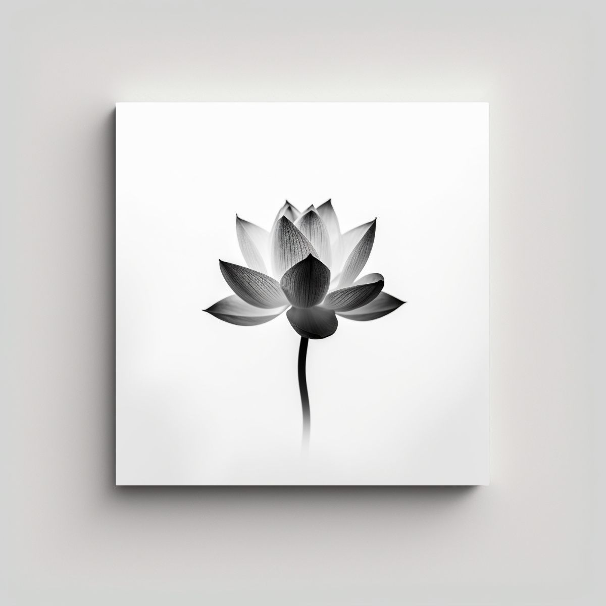 GENERICO - Diseño Minimalista Lienzo Época Flores De Loto 80x80 Cm