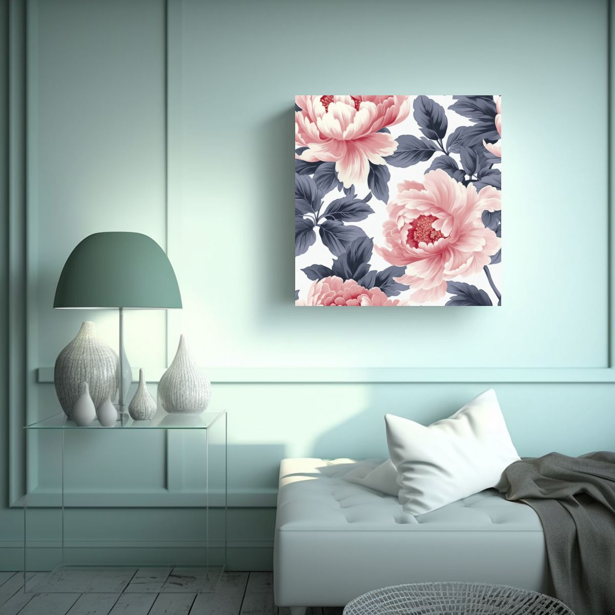 GENERICO - Cuadro Peonía Colorida Arte De Cubierta De 50x50 Cm