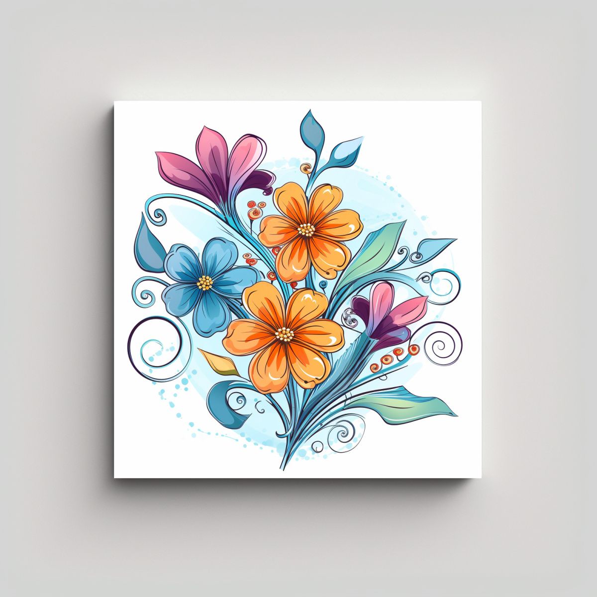 GENERICO - Cuadro Minimalista De Dibujo Con Diseño De 70x70 Cm