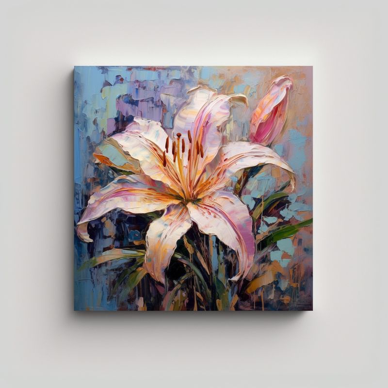 GENERICO - Lienzo Vintage Fantasía Lily Estilo Erin Hanson 90x90 Cm