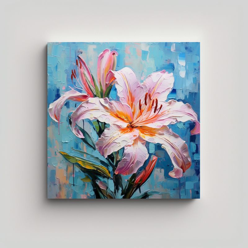GENERICO - Arte Moderno Lineal Lily Estilo De Hanson Y Stael 90x90 Cm