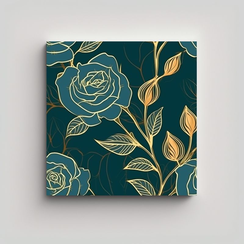 GENERICO - Rosa De Lujo Patrón Espectacular Simplicidad 60x60 Cm