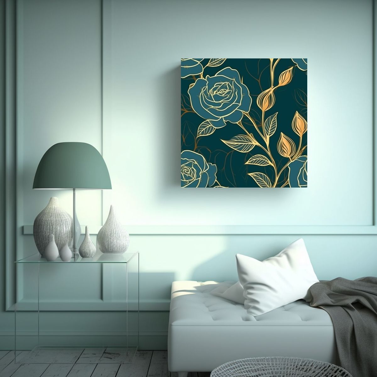 GENERICO - Rosa De Lujo Patrón Espectacular Simplicidad 50x50 Cm