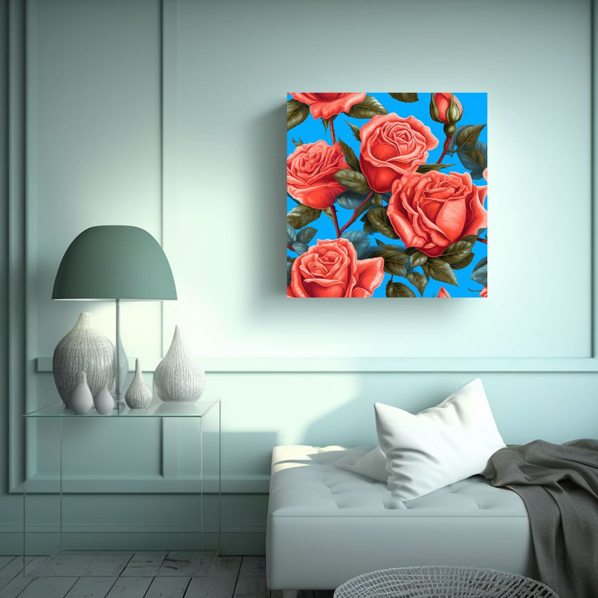 GENERICO - Lienzo De Tela Colores Armonía Rosa 80x80 Cm