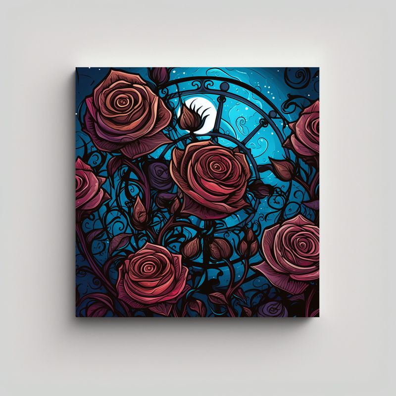 GENERICO - Composición Majestuosa Anarky Gótico Steampunk 60x60 Cm