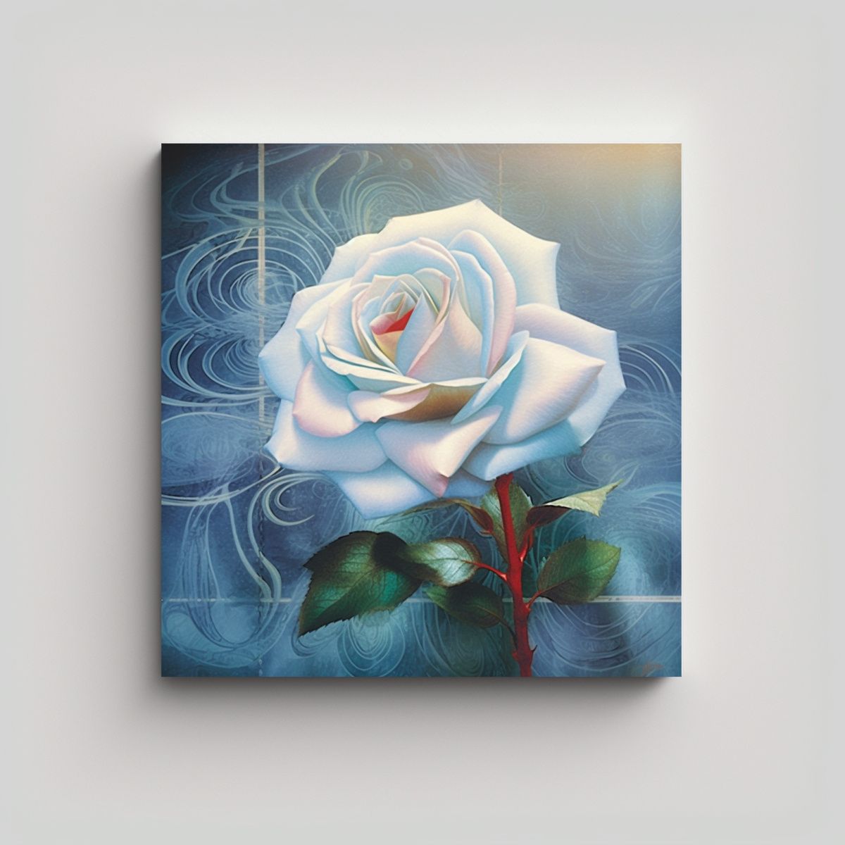 GENERICO - Arte Mural Prog Rock Rojo Rosa Vitalidad Cuadro 80x80 Cm