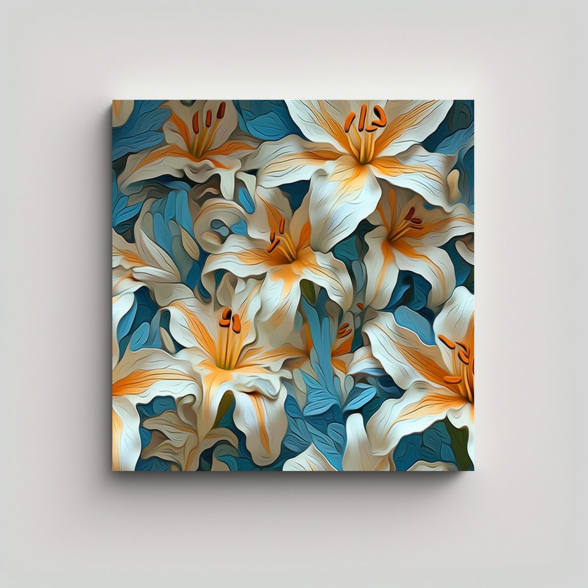 GENERICO - Arte Colorido 3D Lirio Abstracto Pigmento En 50x50 Cm
