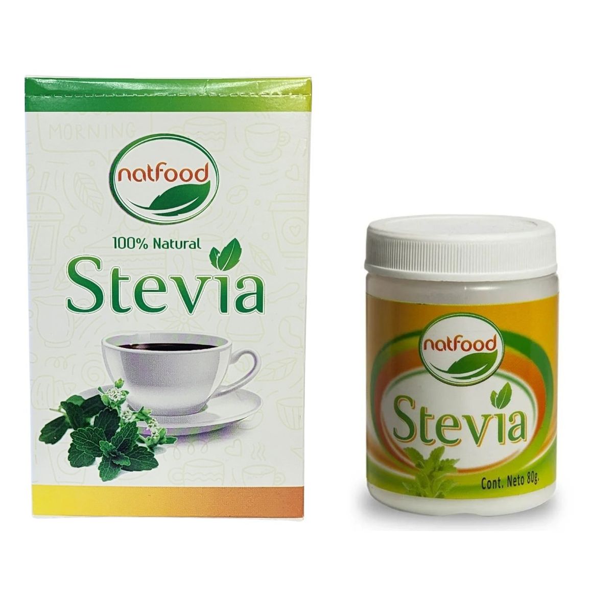 GENERICO - Natfood Pack Stevia Natural 80gr +Sachet 50 Unidades
