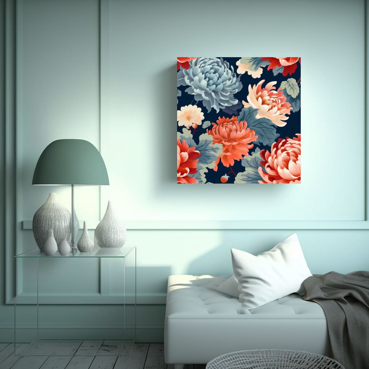 GENERICO - Mágico Parque Cuadro Floral Decorativo Para 50x50 Cm