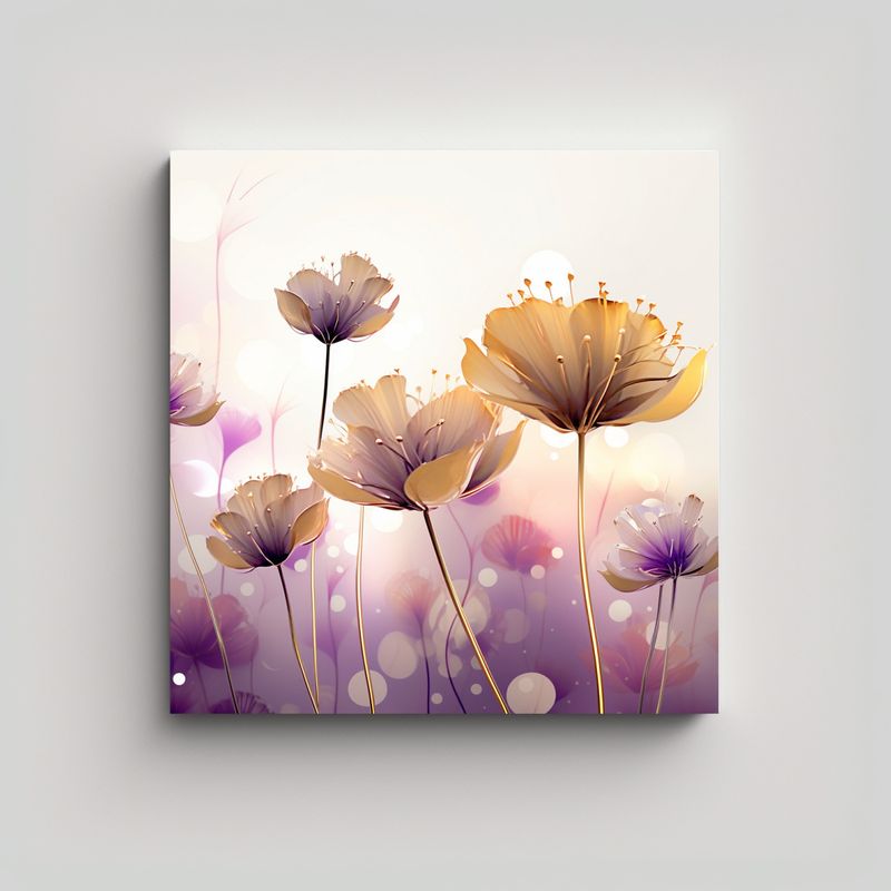 GENERICO - Creativa Ambiente Super HD Vector Floral Púrpura 90x90 Cm