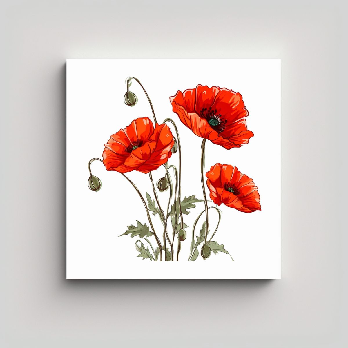 GENERICO - Pintura Decorativa Alegre Con Ilustración De 50x50 Cm