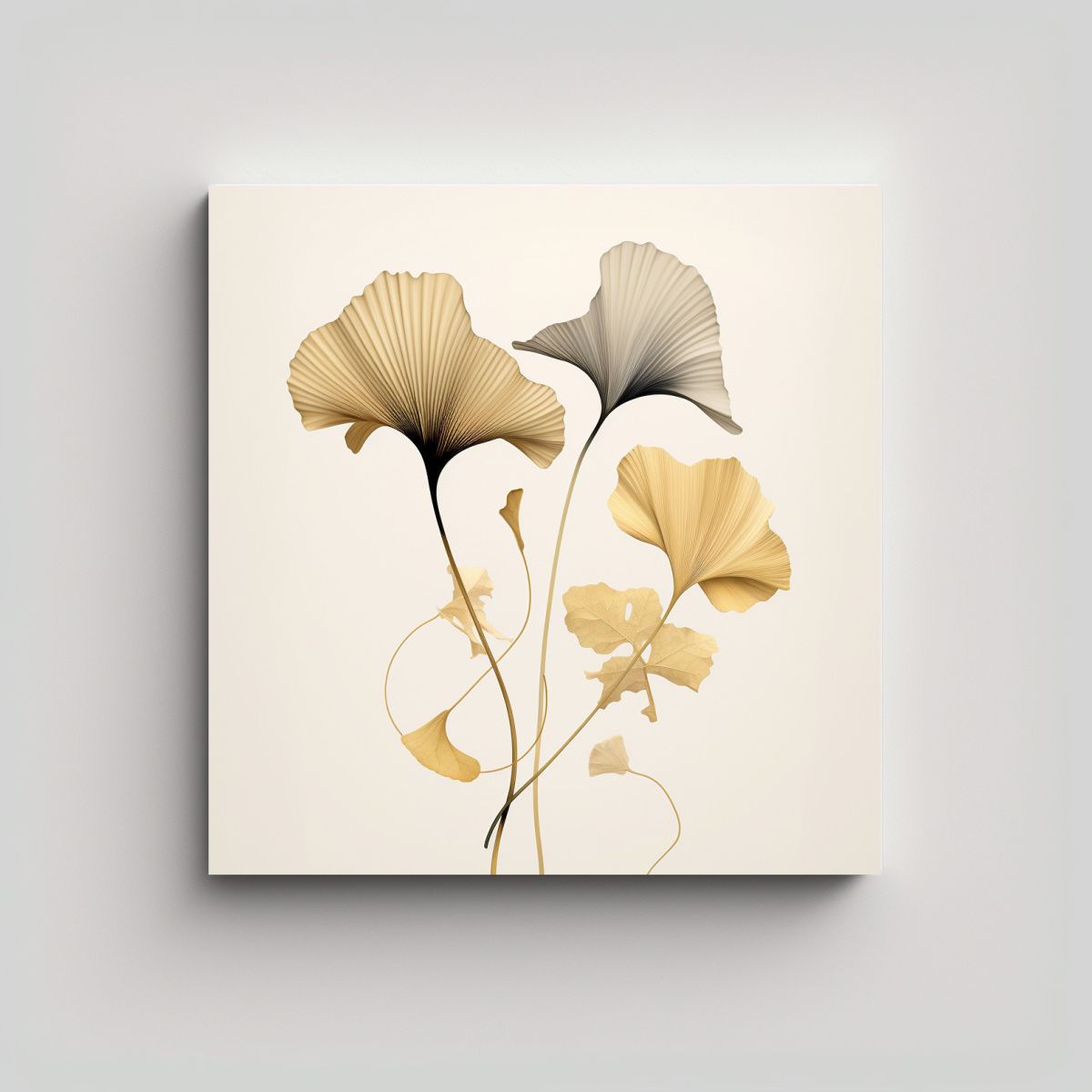 GENERICO - Arte Abstracto Botánico Minimalista Lienzo Gink 80x80 Cm