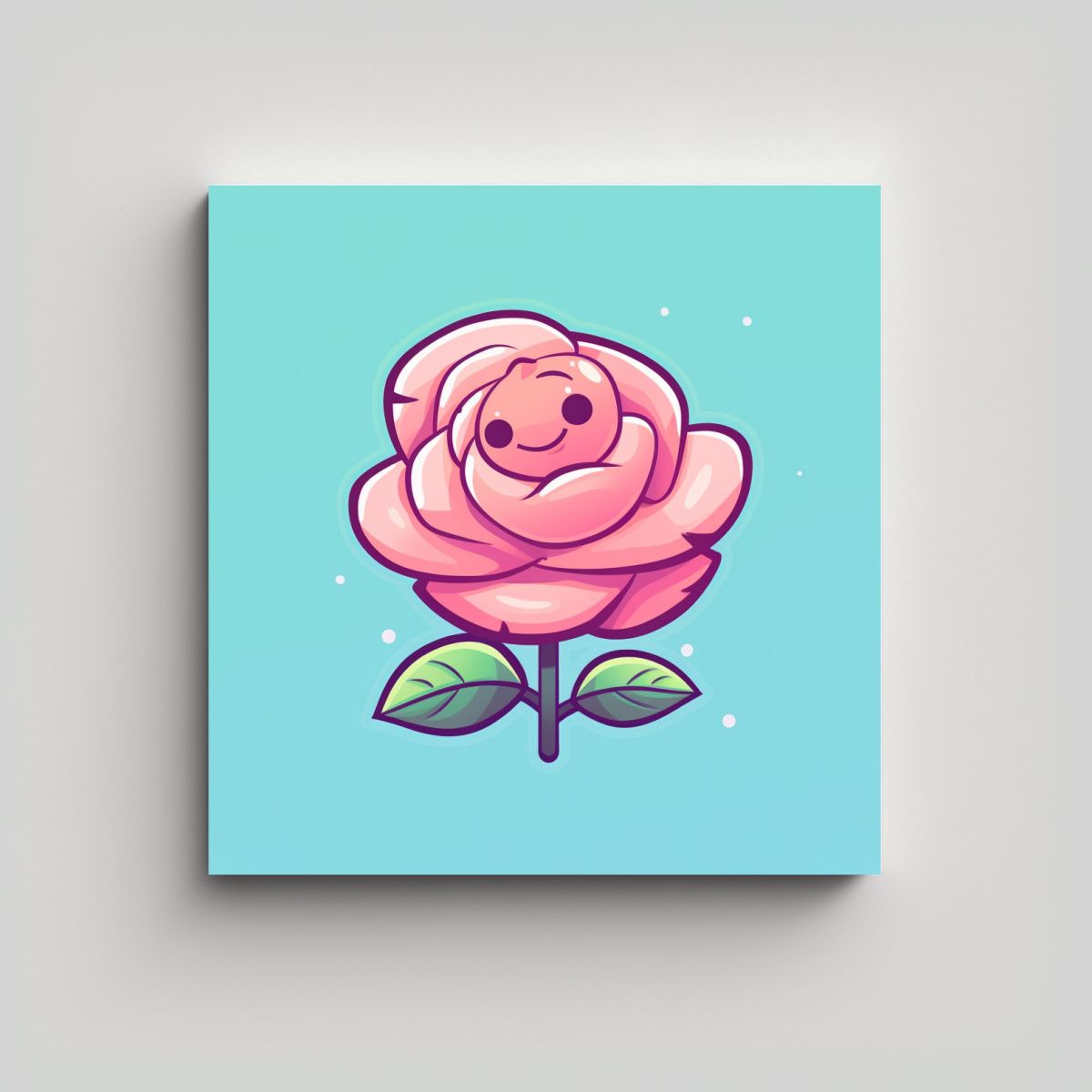 GENERICO - Arte Mural Conceptual Bonita Ilustración Plana 90x90 Cm