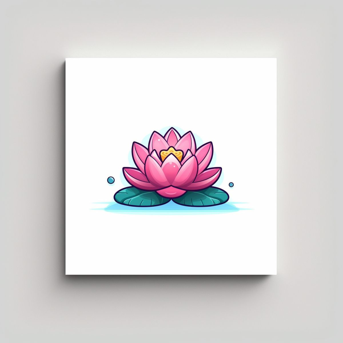 GENERICO - Ilustración Sublimada Vida Cute Lotus, Arte Tela 50x50 Cm