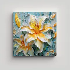 GENERICO - Colorido Lirio Espectacular Con Pigmento Amarillo 50x50 Cm