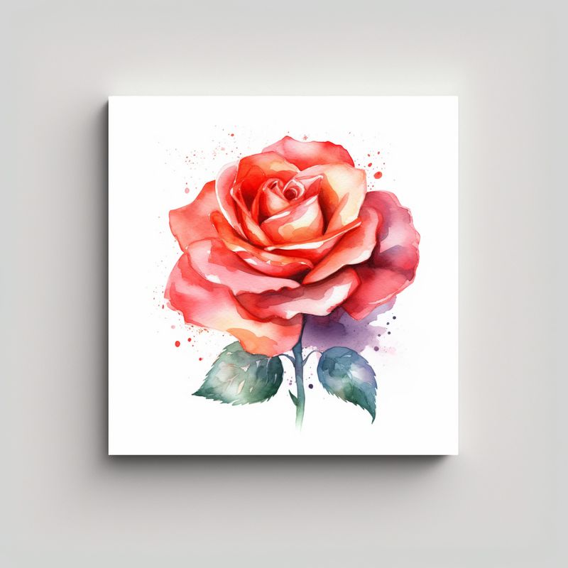 GENERICO - Pintura Decorativa Linda Ilustración Canva Rosa 60x60 Cm