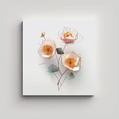 GENERICO - Cuadro Decorativo Lienzo Estetico Colores Alambre 50x50 Cm