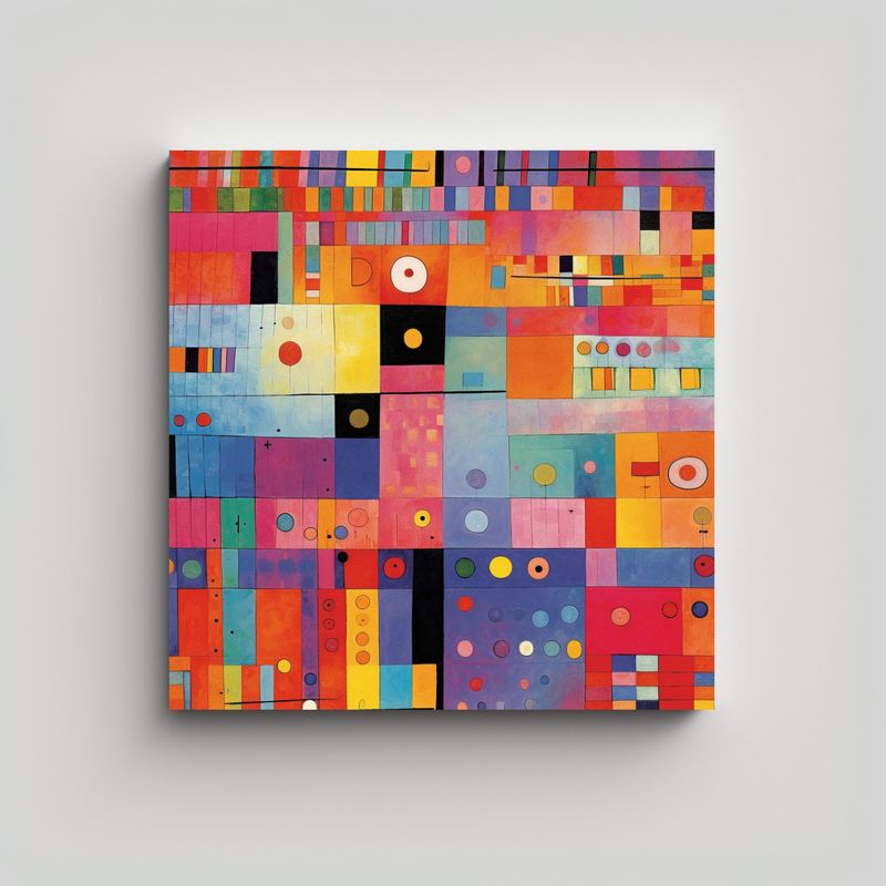 GENERICO - Pintura De Pared Klees Melodías Coloridas 50x50 Cm