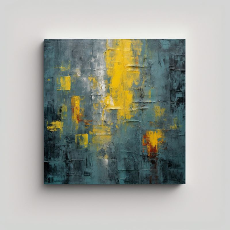 GENERICO - Pintura De Lienzo Con Expresividad En Una Pared 60x60 Cm