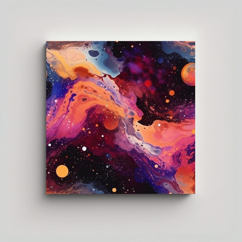 GENERICO - Cuadro Vanguardia Belleza Galaxy En Lienzo 60x60 Cm