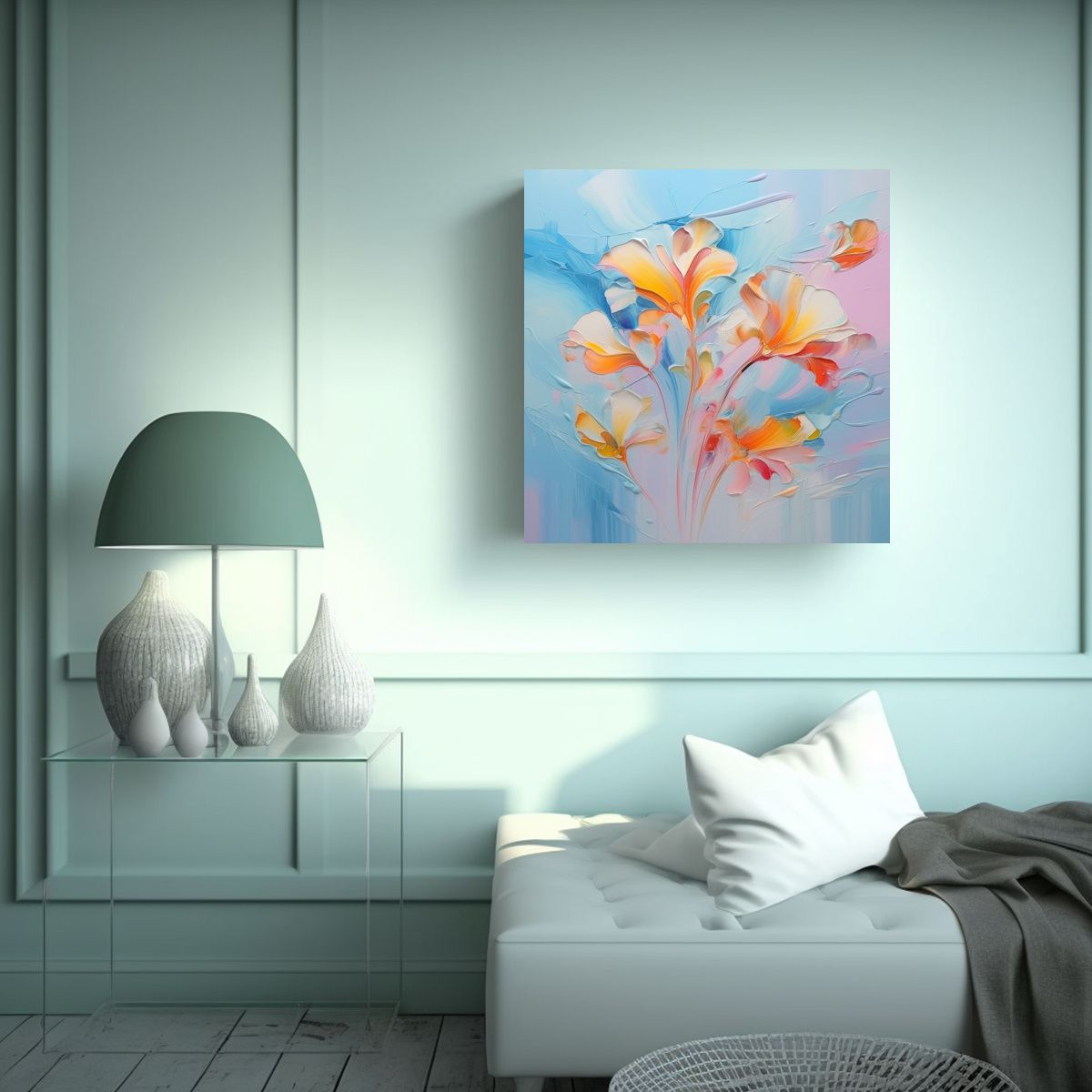 GENERICO - Cuadros Decorativos Canva Tonos Estrellados 80x80 Cm.