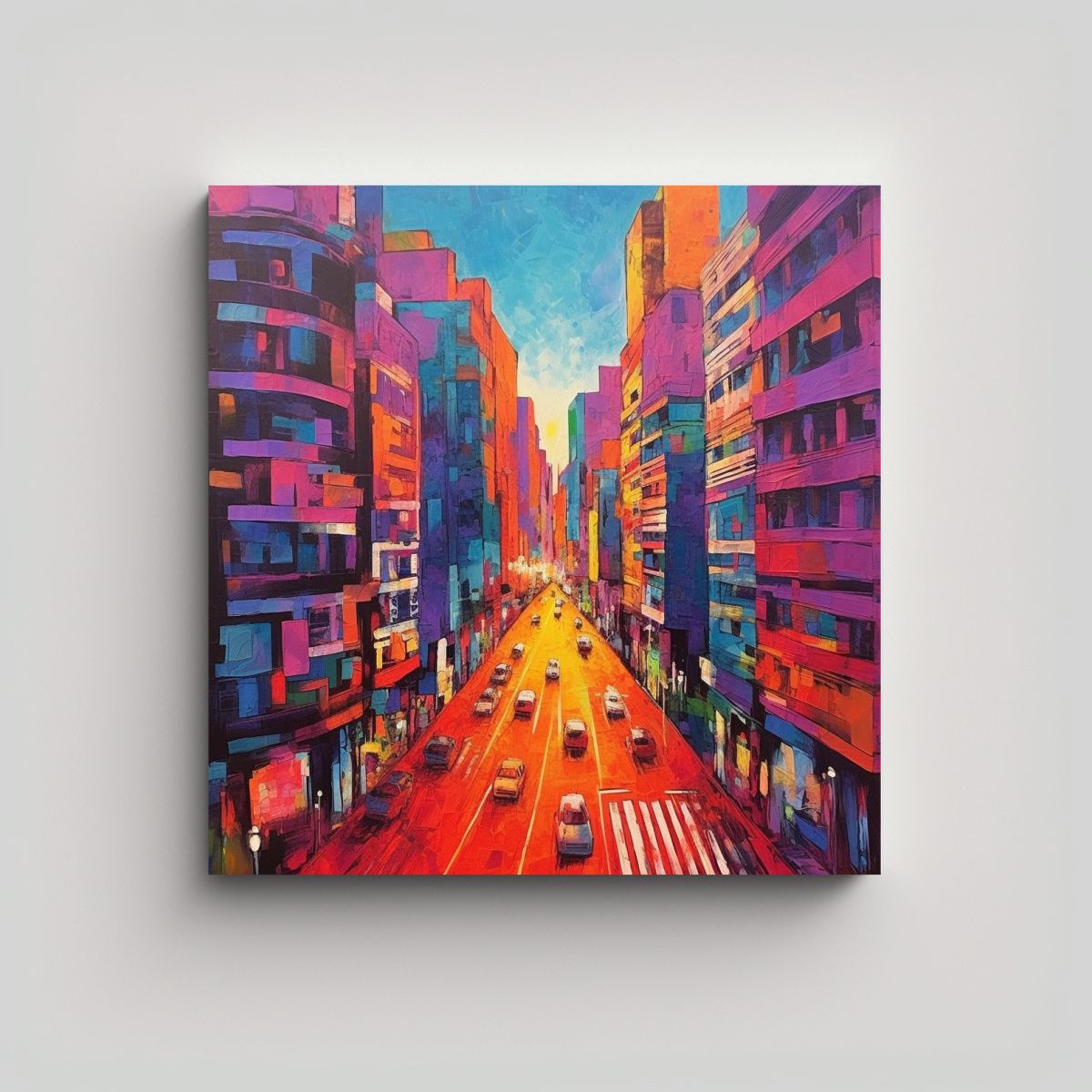 GENERICO - Cuadro Cuadro Equilibrio Visual De La Ciudad De 60x60 Cm
