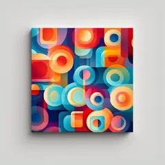 GENERICO - Pinturas Decorativas Canva Calidos Armonía De 80x80 Cm.