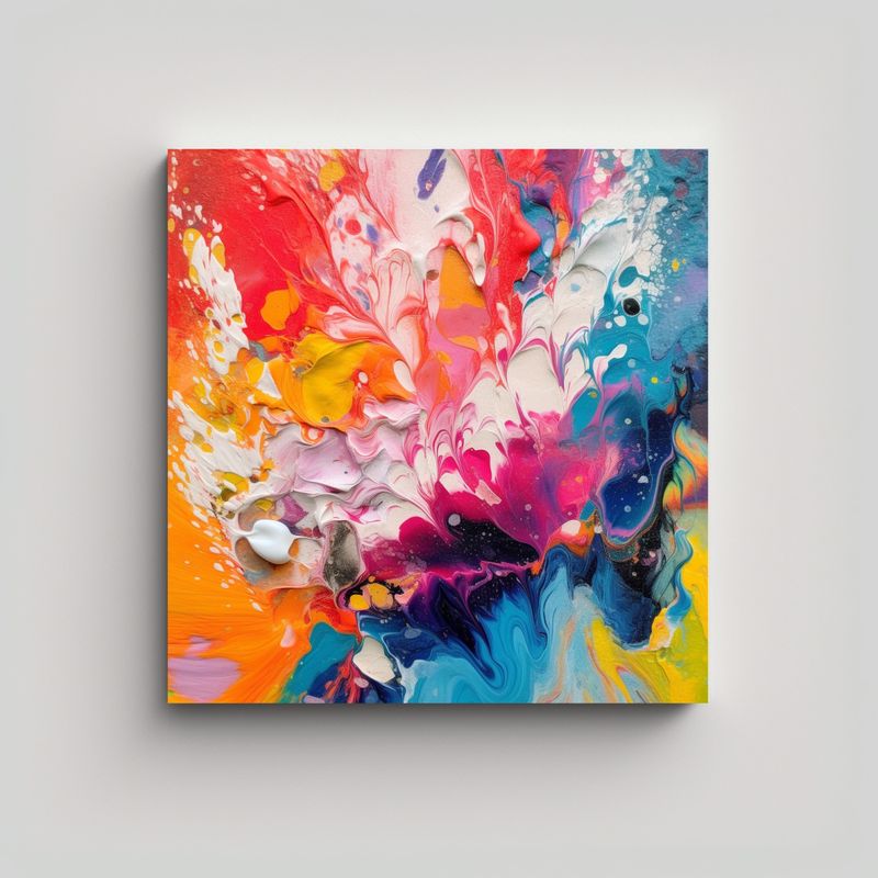 GENERICO - Pinturas Abstractas Exclusivas Y Coloridas De 60x60 Cm