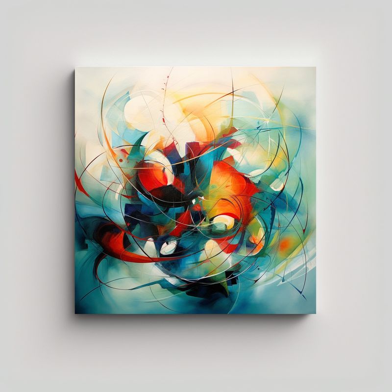 GENERICO - Pinturas Decorativas De Arte Expresión Textura Y 70x70 Cm