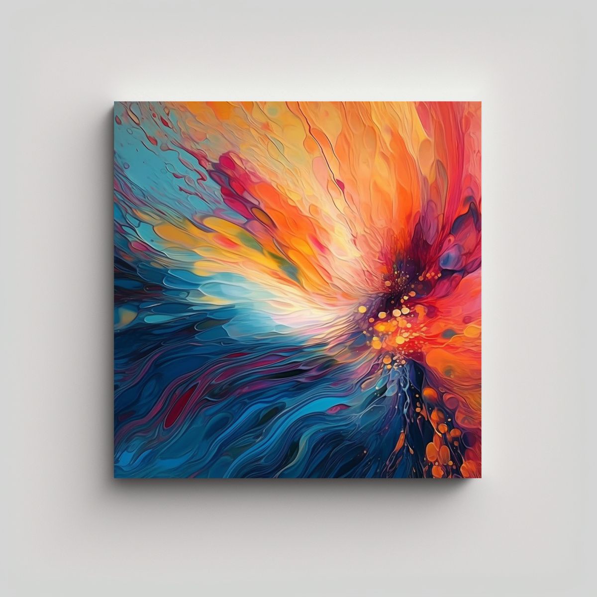 GENERICO - Cuadros Decorativos Abstractos Relajantes Y 60x60 Cm