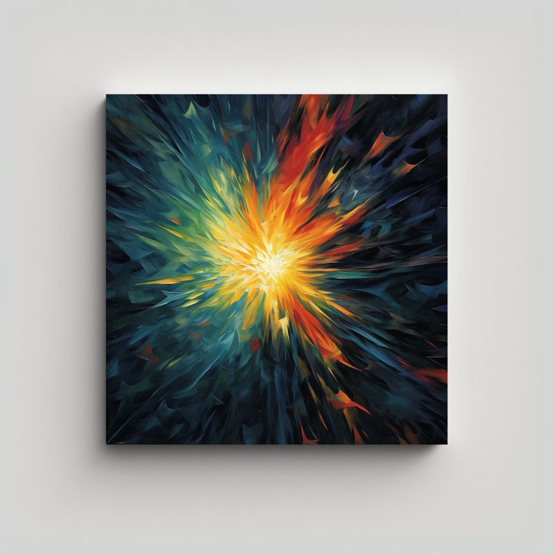 GENERICO - Lienzo Decorativo Abstracto Estrella Luchando Por 50x50 Cm