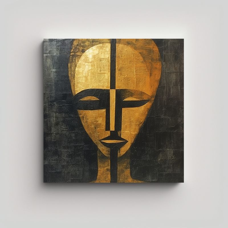 GENERICO - Pintura Decorativa Abstracta De Una Cabeza Con 50x50 Cm