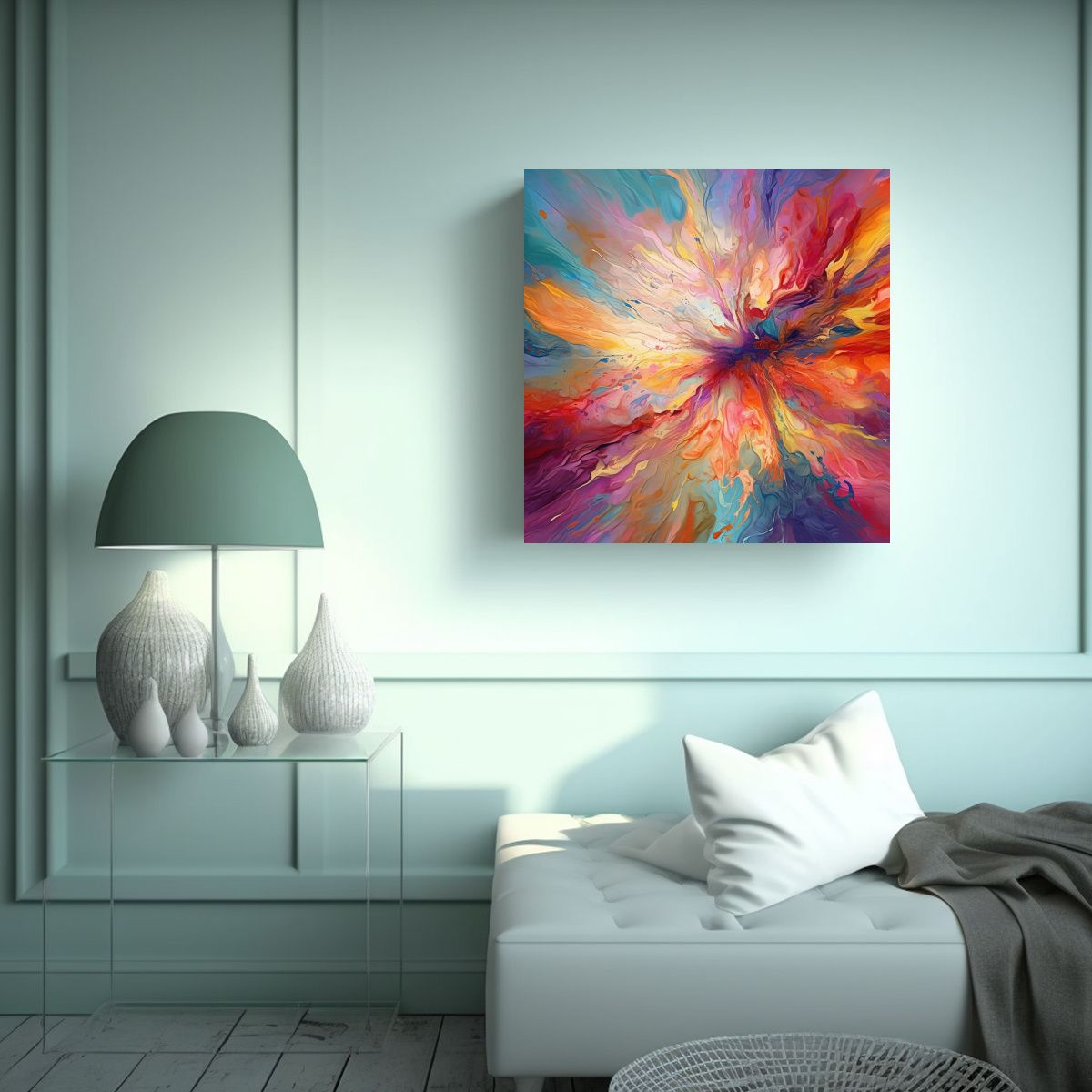 GENERICO - Pinturas Decorativas De Arte Refinado Vibración 90x90 Cm