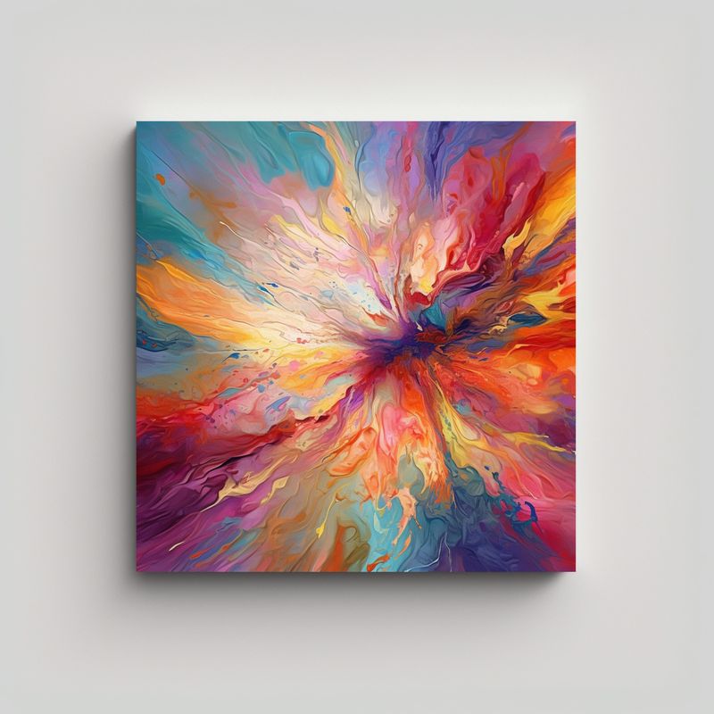 GENERICO - Pinturas Decorativas De Arte Refinado Vibración 80x80 Cm