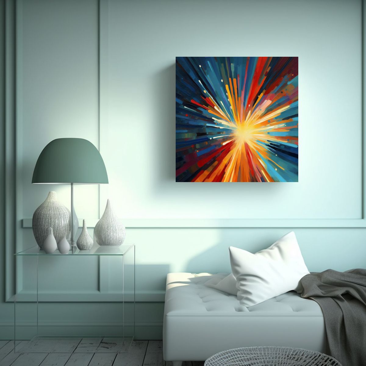 GENERICO - Pintura Decorativa De Lienzo Para Oficina Con 90x90 Cm