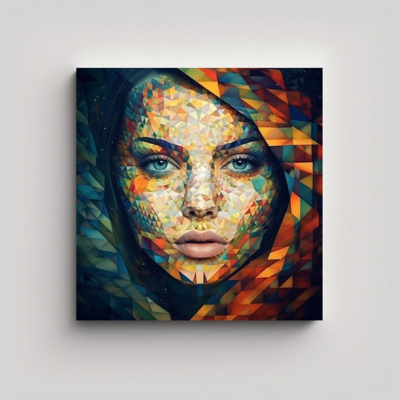 GENERICO - Cuadro Lienzo Expresión Armonía De Colores 60x60 Cm