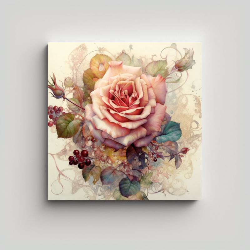 GENERICO - Pintura Decorativa Siegmann Rosa Desvanecida 90x90 Cm