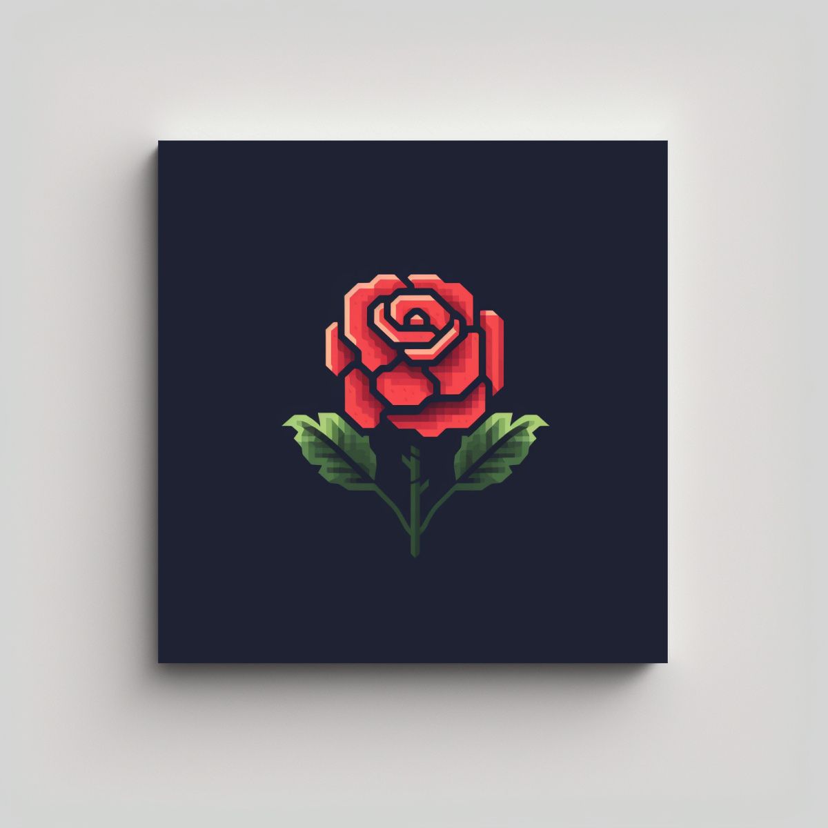 GENERICO - Arte Pixelado Rosa Exuberante Composición 50x50 Cm