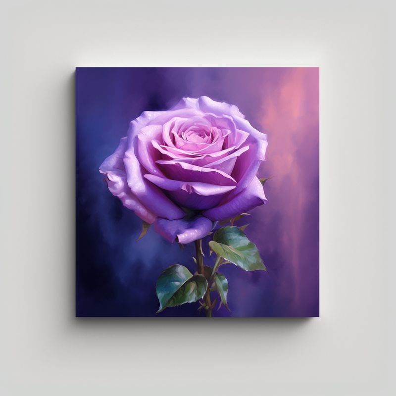 GENERICO - Decoración De Pared Rosa Púrpura Digital Tela 80x80 Cm