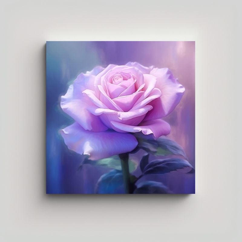 GENERICO - Arte Digital De Pared Rosa Morada Diseño 90x90 Cm