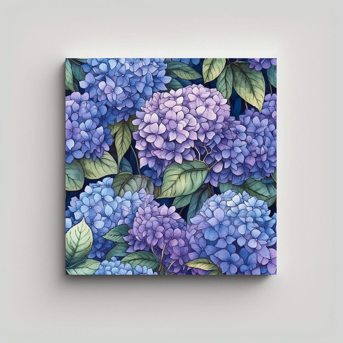 GENERICO - Hogar Deco Abstracción Pintura De Hortensia 80x80 Cm